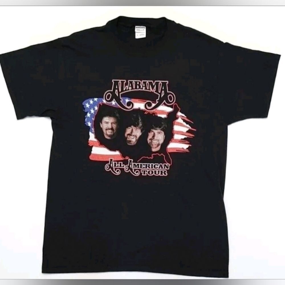 Vtg 2000s Alabama Band All American Tour Jerzees T-Shirt Size (L)